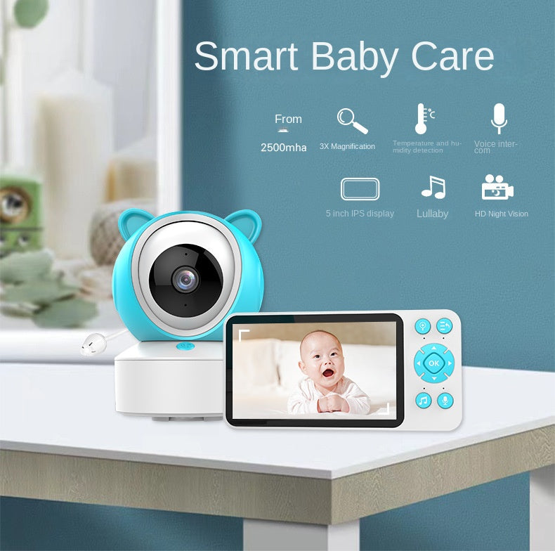 5-Inch Dual-Use Baby Monitor with Temperature Detection