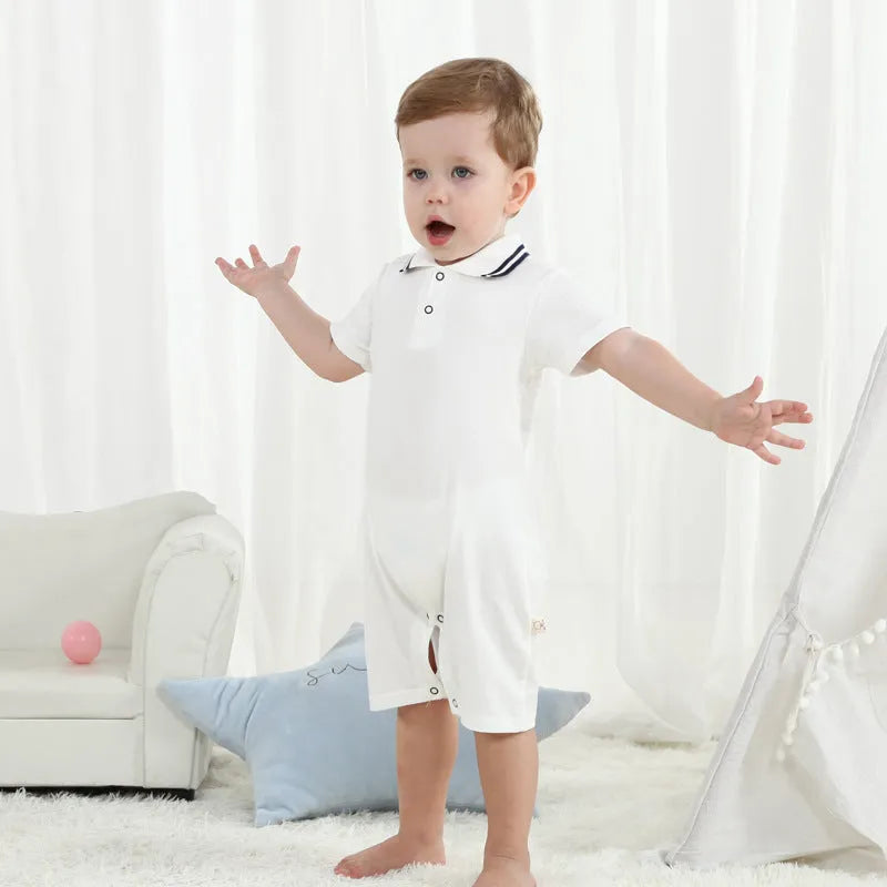 Solid Color Baby Romper