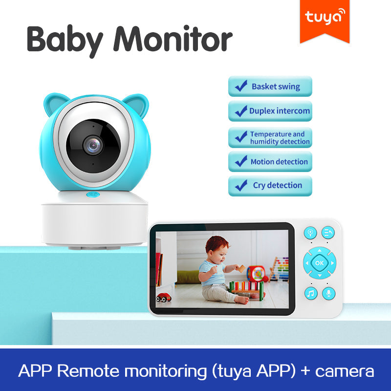 5-Inch Dual-Use Baby Monitor with Temperature Detection