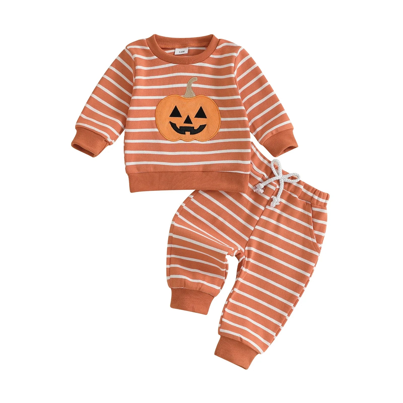 Boys 2-Piece Halloween Pumpkin Outfit