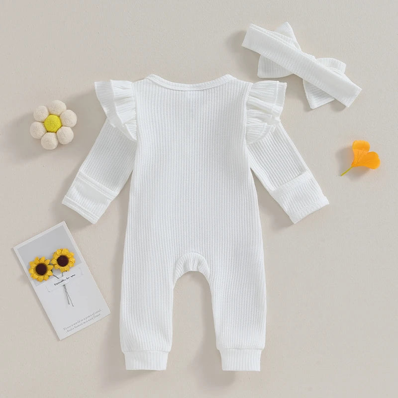Baby Girl Ruffle Romper & Headband Set