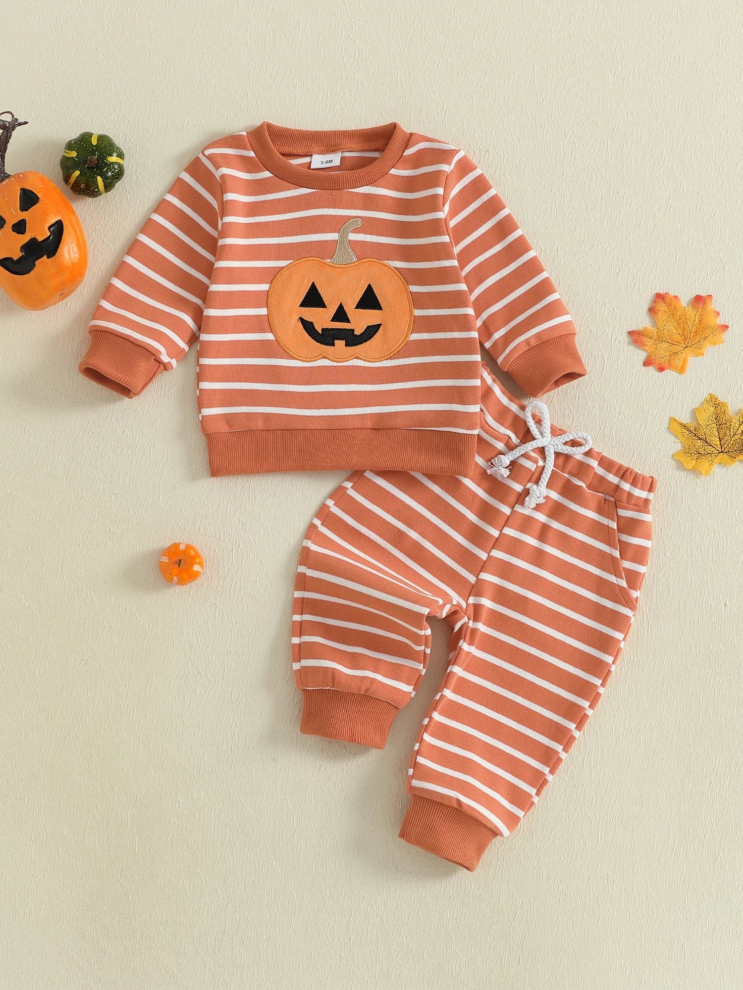 Boys 2-Piece Halloween Pumpkin Outfit