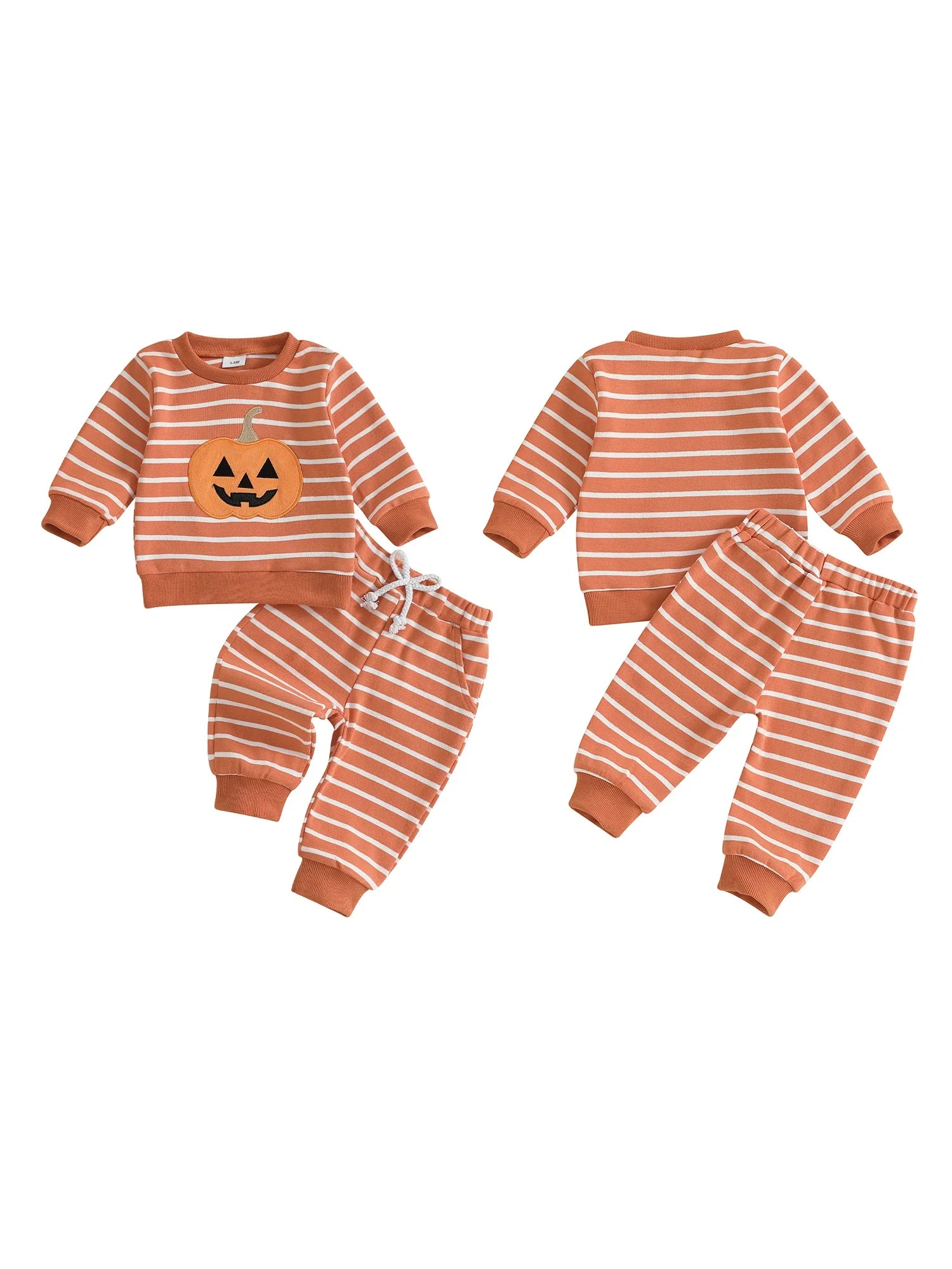 Boys 2-Piece Halloween Pumpkin Outfit
