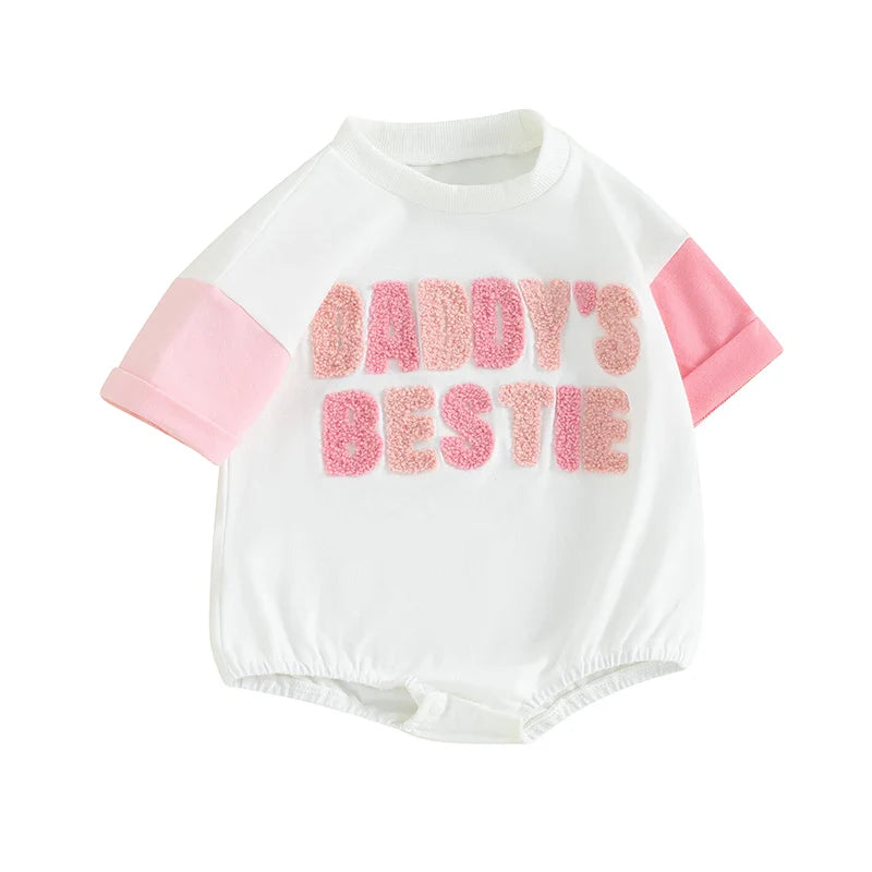 Daddy’s Bestie Embroidered Baby Romper