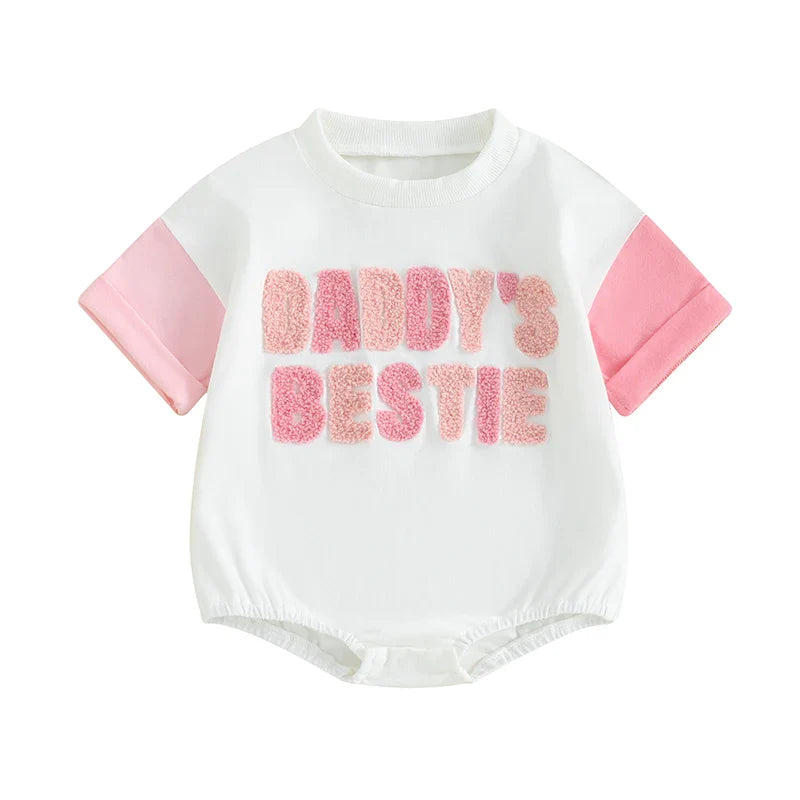 Daddy’s Bestie Embroidered Baby Romper