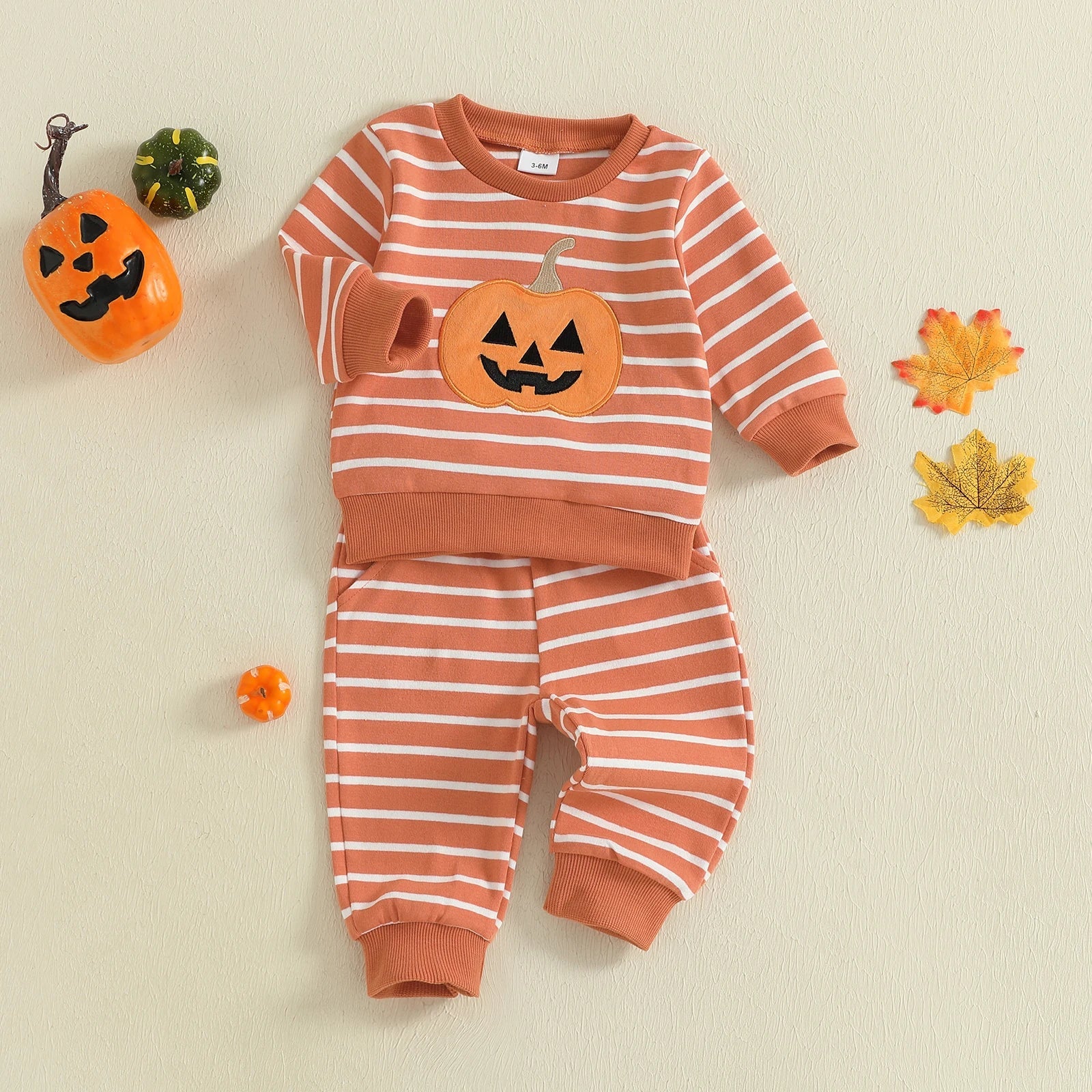 Boys 2-Piece Halloween Pumpkin Outfit