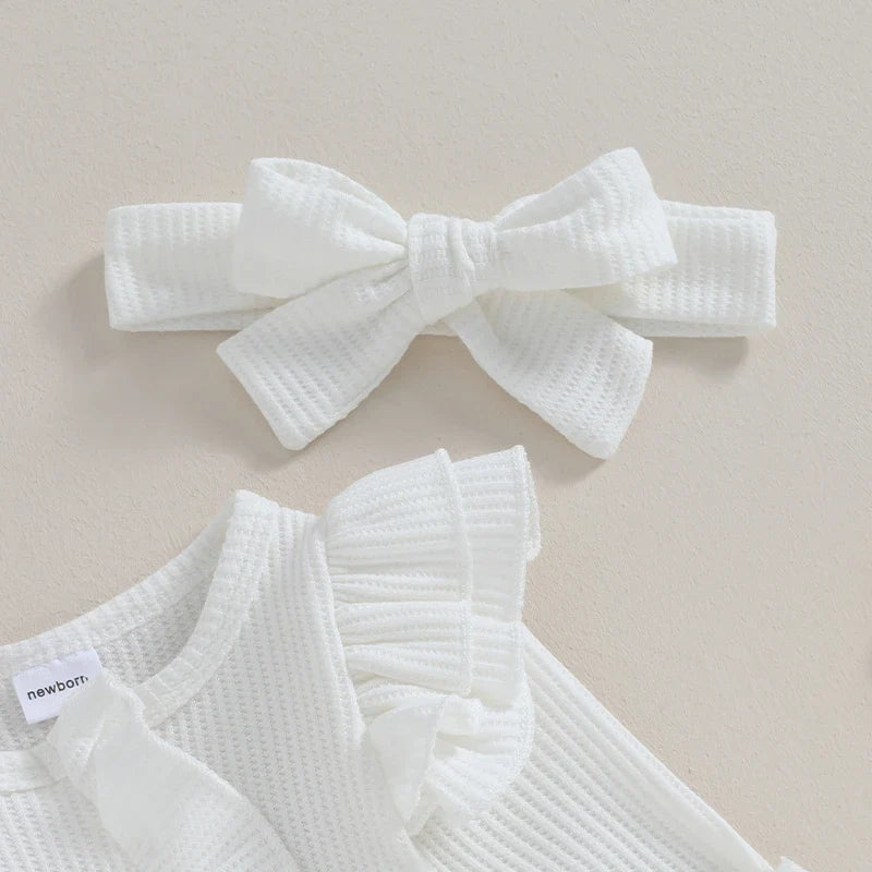 Baby Girl Ruffle Romper & Headband Set