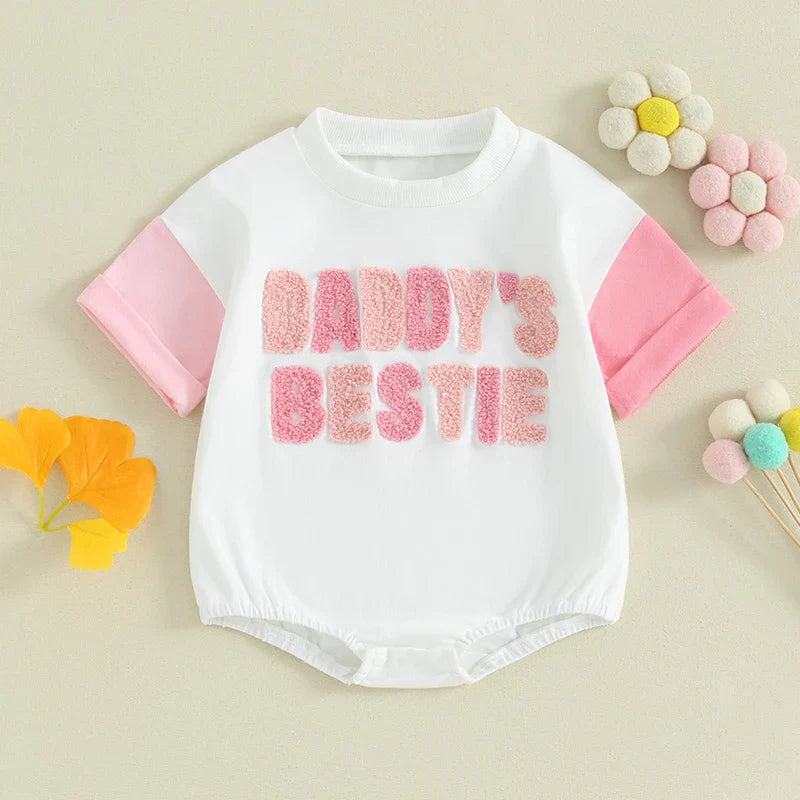 Daddy’s Bestie Embroidered Baby Romper