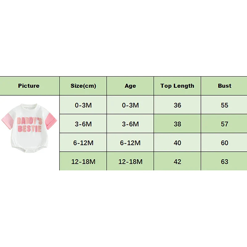 Daddy’s Bestie Embroidered Baby Romper