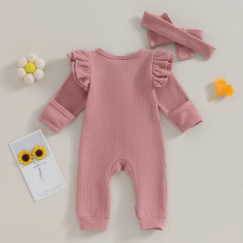 Baby Girl Ruffle Romper & Headband Set