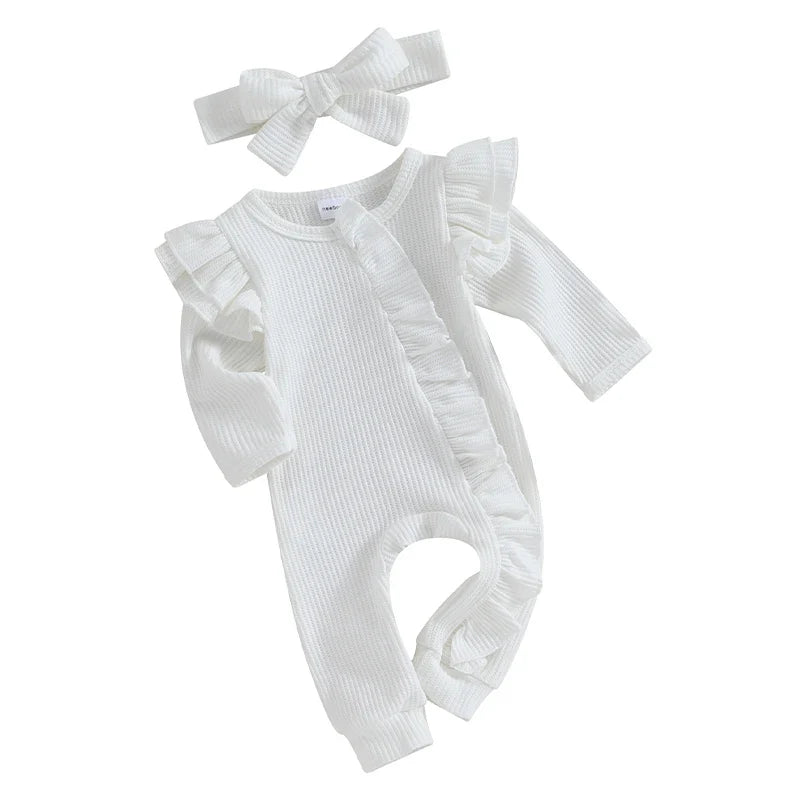 Baby Girl Ruffle Romper & Headband Set