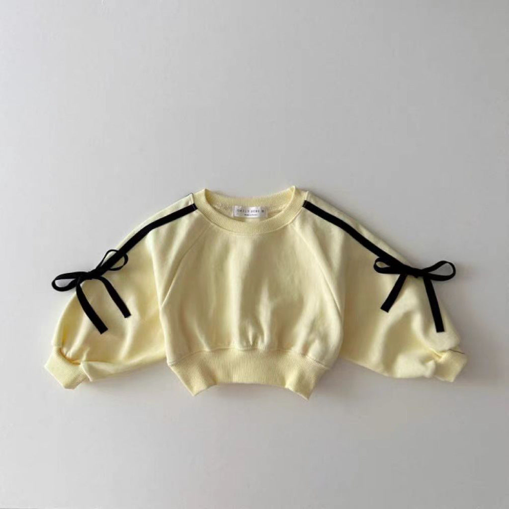 Girls’ Autumn Bow Pullover & Pants Set
