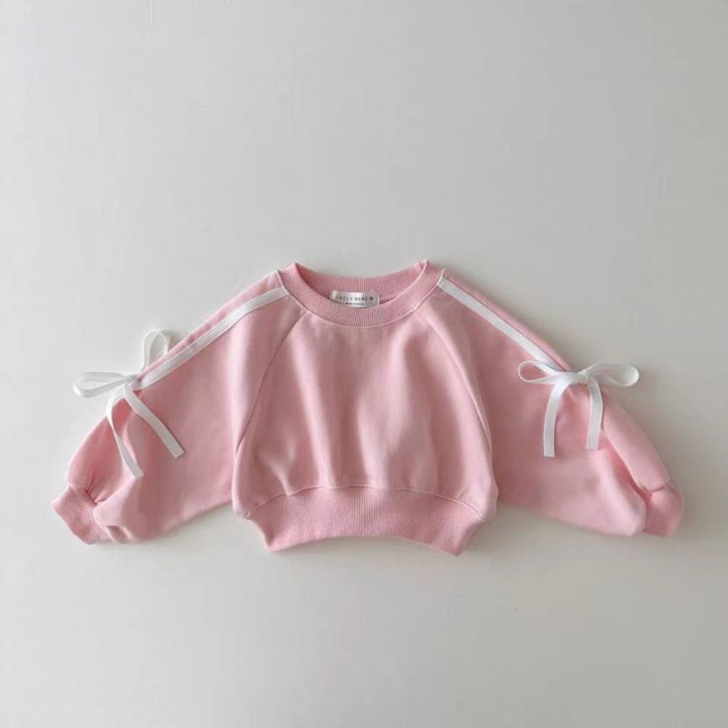 Girls’ Autumn Bow Pullover & Pants Set